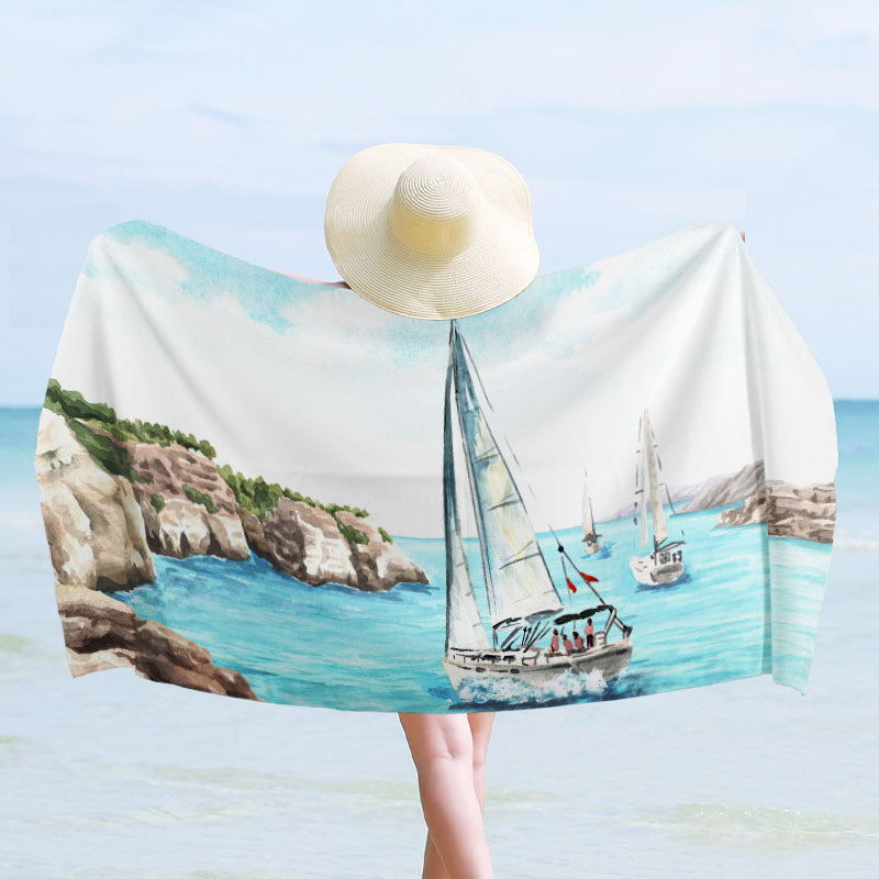 Strandtuch mit maritimem Design Brehn