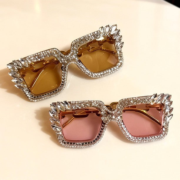 Dekorative mit Strass veredelte Sonnenbrille Brehn