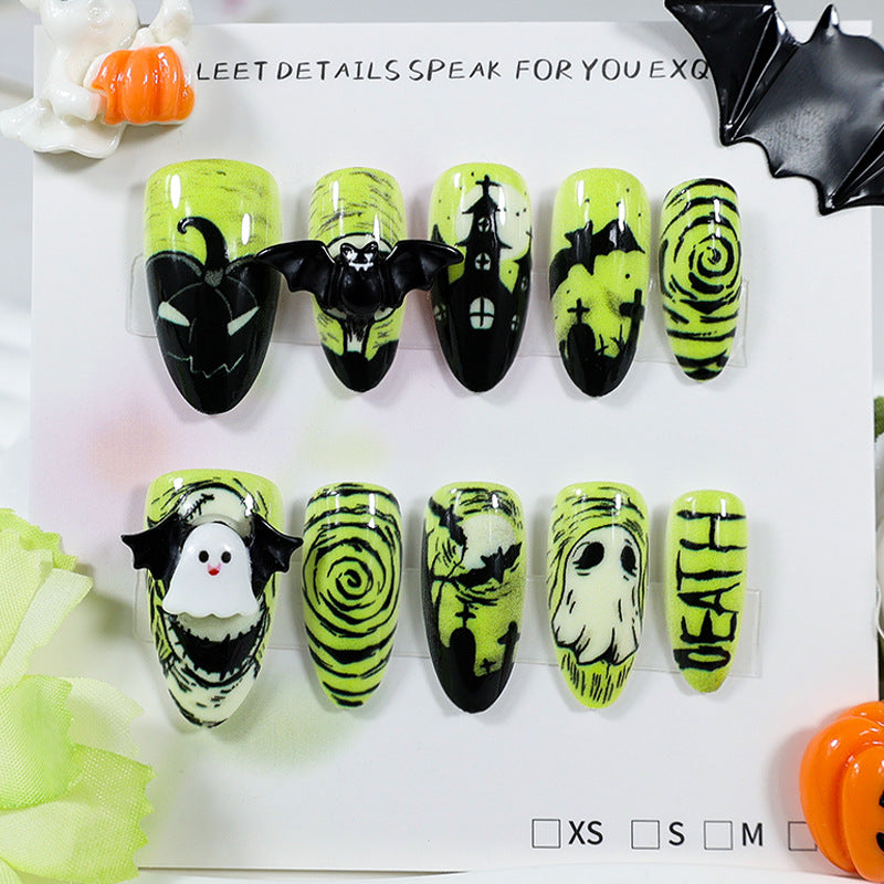 Halloween Kunstnagelset mit gruseligen Motiven Brehn