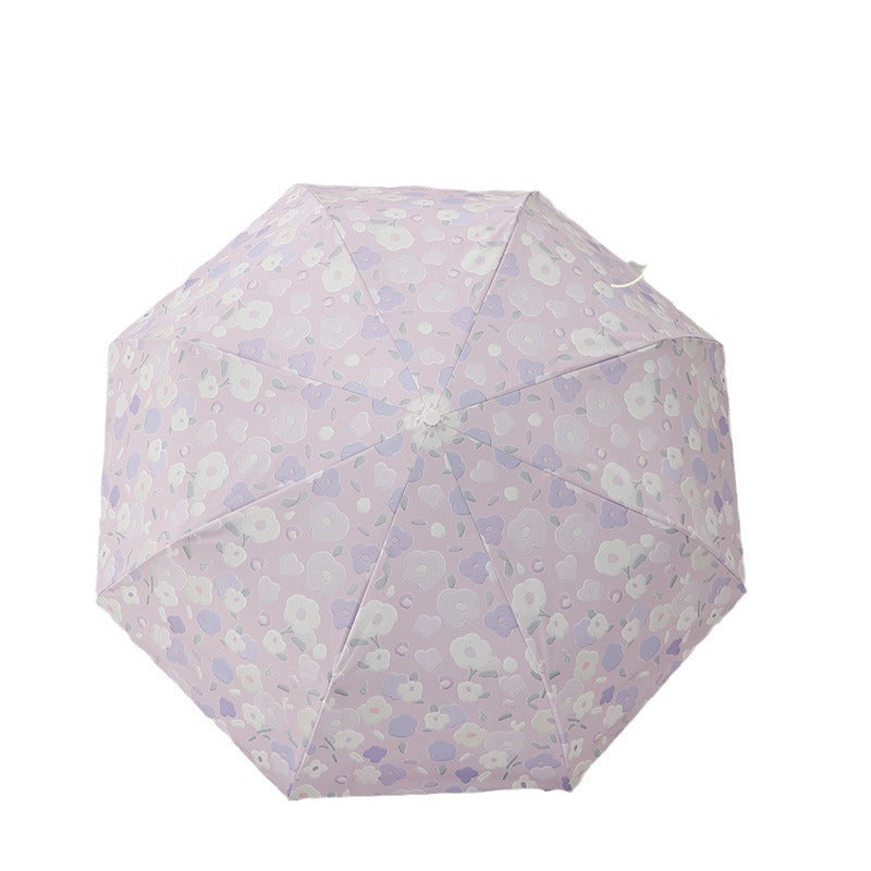 Damen Faltbarer Regenschirm mit stilvollem Blumendesign Brehn