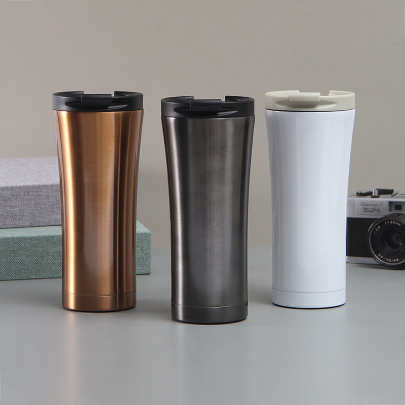 Damen eleganter doppelwandiger Kaffeebecher mit rutschfestem Silikonboden Brehn