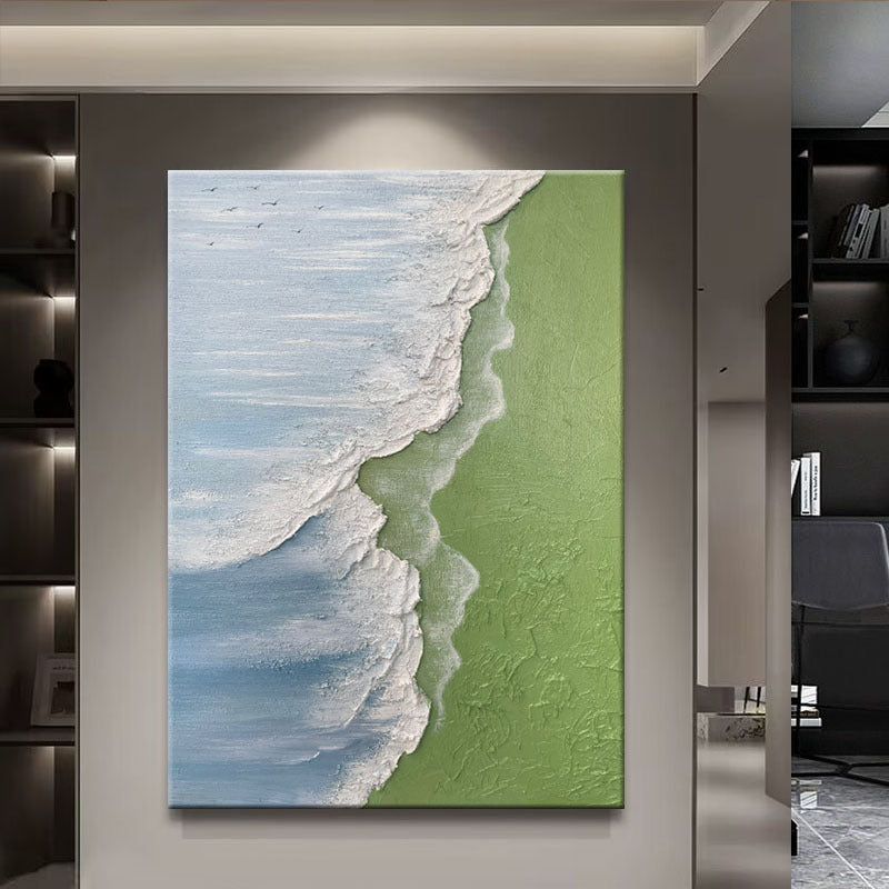 Abstraktes Küstenstrand-Leinwandkunstwerk