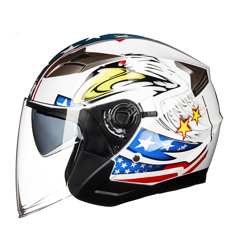 Vollschalen-Motorradhelm mit integriertem Visier Brehn
