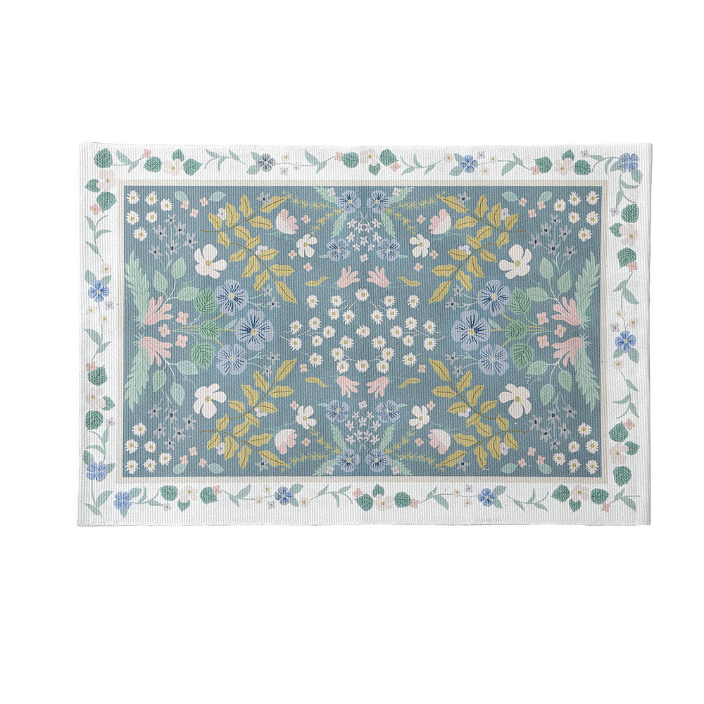 Gewebter Baumwoll-Badvorleger mit floralem Allover-Jacquardmuster Brehn