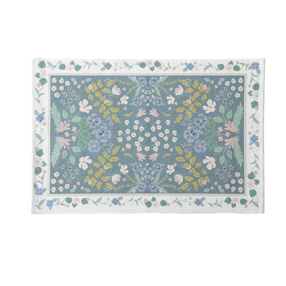 Gewebter Baumwoll-Badvorleger mit floralem Allover-Jacquardmuster Brehn
