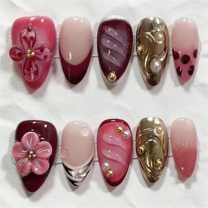 Dekoratives florales Press-On Nagelkunst Set Brehn 1790636707