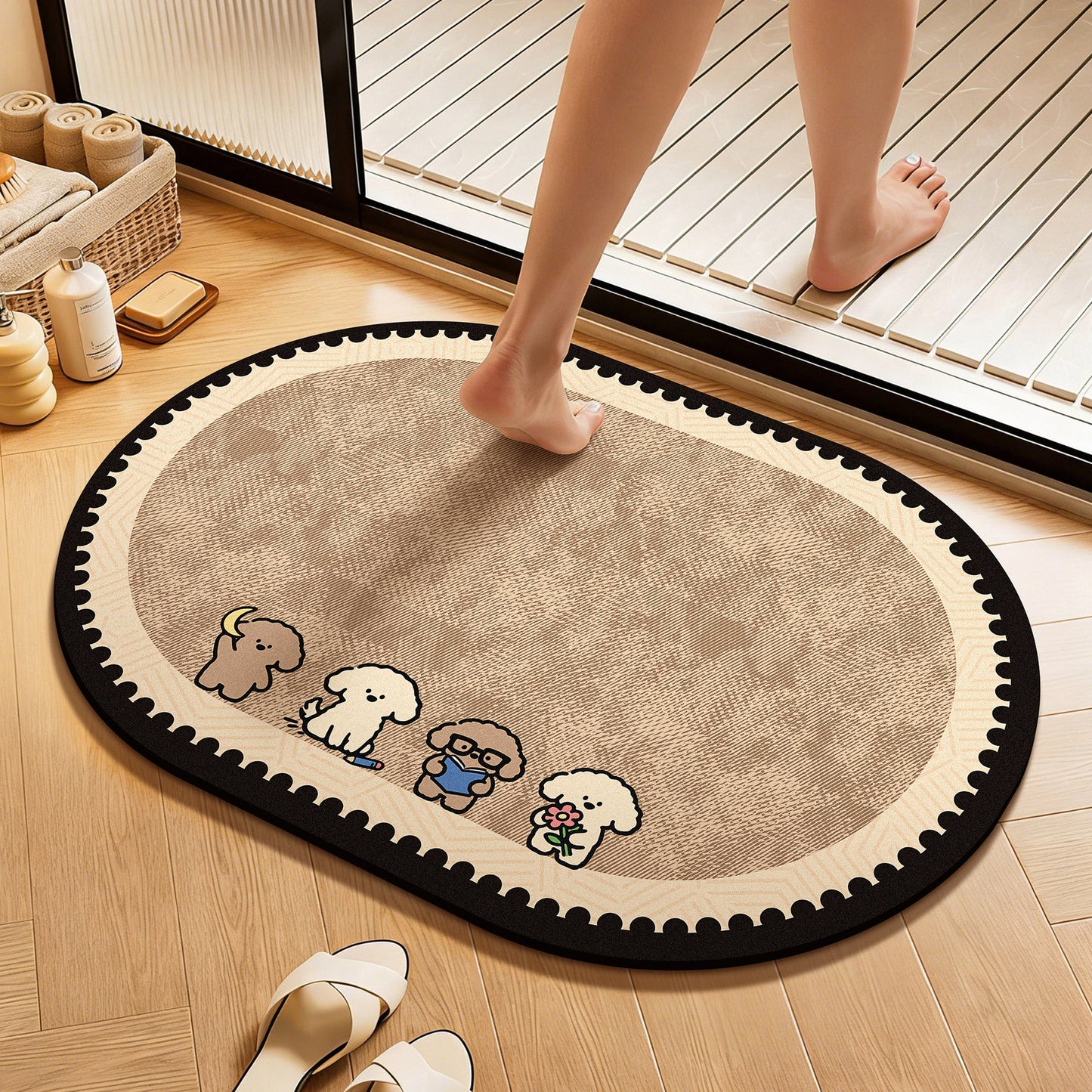 WoCute Cartoon Badematte Brehn