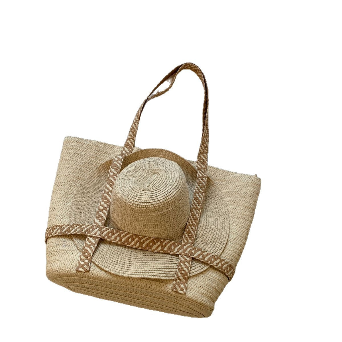 Gewebte Strohtasche für den Strand