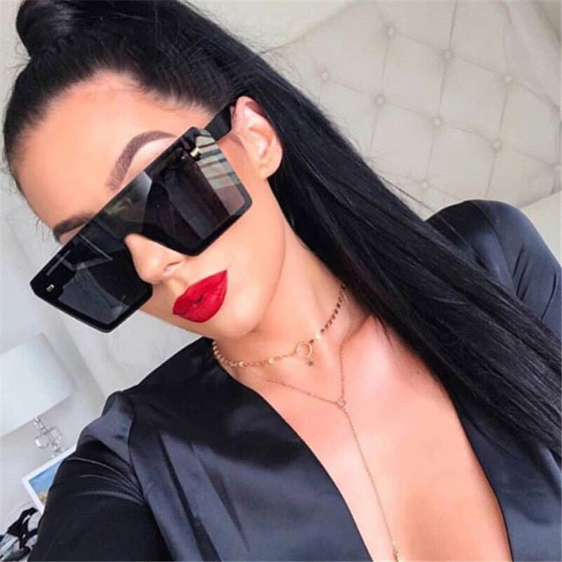 Damen Modische Rechteck-Sonnenbrille im urbanen Design Brehn