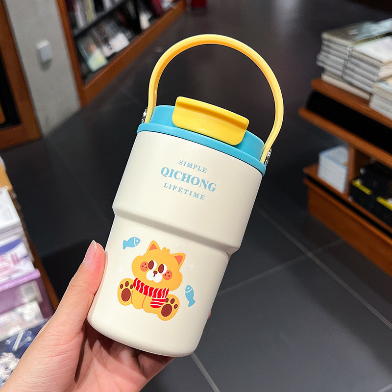 Damen praktische Isoliertrinkflasche mit integriertem Tragegriff Brehn