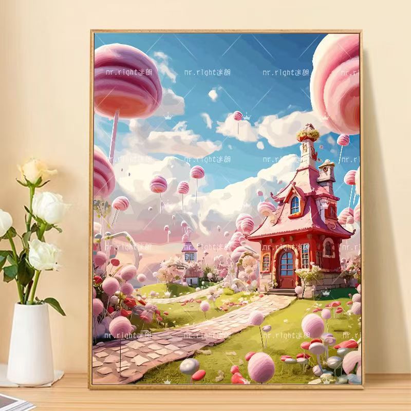 Skurrile Fantasy Landschaft Kunst Leinwand Brehn
