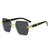 Damen extravagante quadratische Sonnenbrille mit goldenen Akzenten Brehn