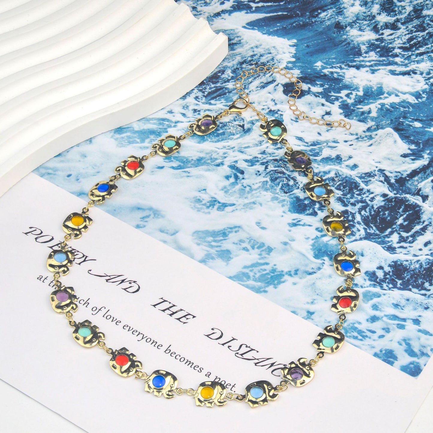 Bunte Eye Charm Statement Halskette Brehn