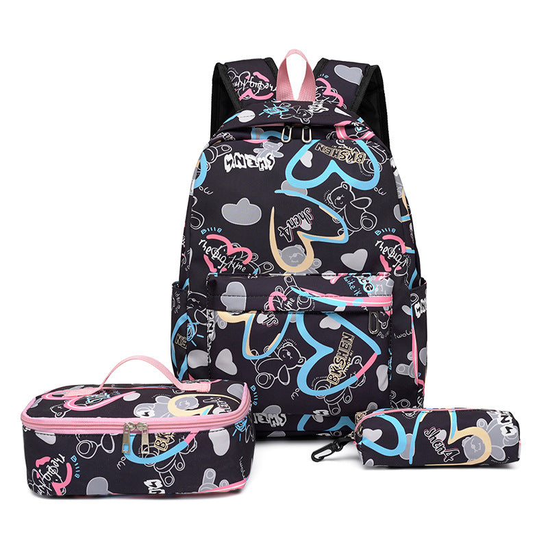 Rucksack-Set mit Isolierter Lunchbox und Stiftemäppchen Brehn