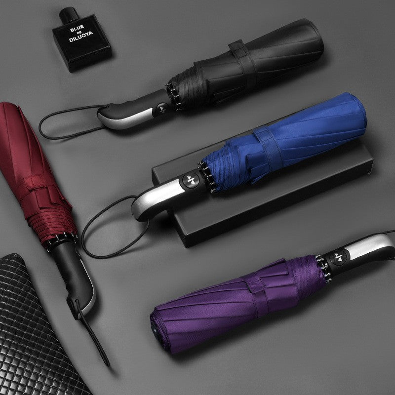 Damen Falt-Regenschirm mit ergonomischem und elegantem Griff Brehn