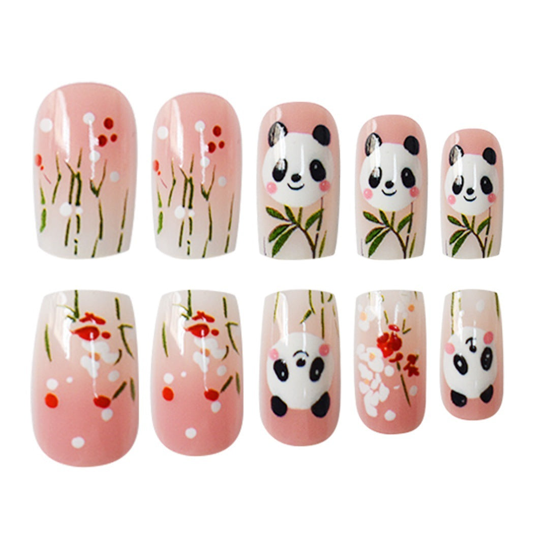 Panda-Themen Nagelkunstverlängerungen Brehn