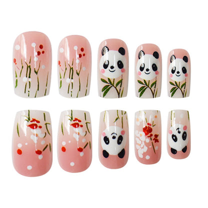 Panda-Themen Nagelkunstverlängerungen Brehn