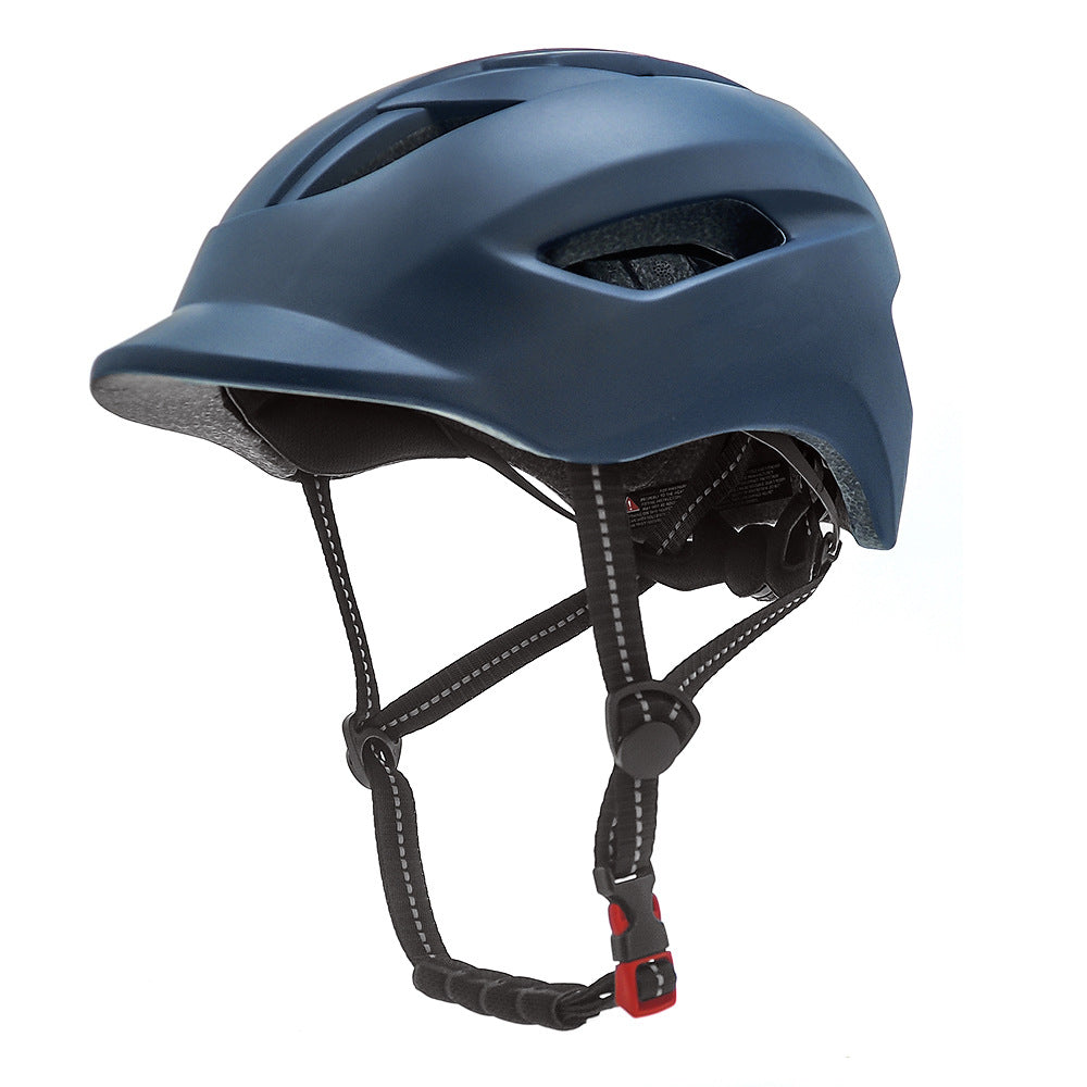 urban commuter cycling helmet with adjustable retention and integrated visor Brehn