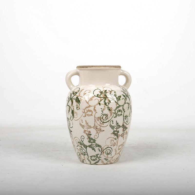 Floraler Keramikvase Brehn