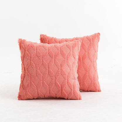Texturiertes Strick-Diamond-Tufted quadratisches Wurfkissenbezug mit ausgefranstem Rand