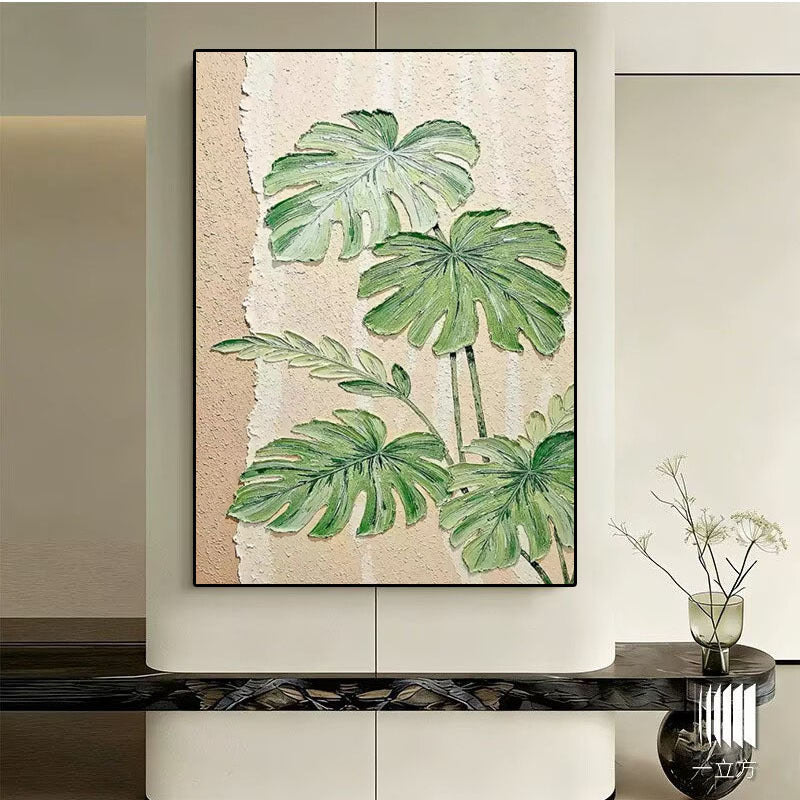 Botanische Relief-Leinwandkunstwerke