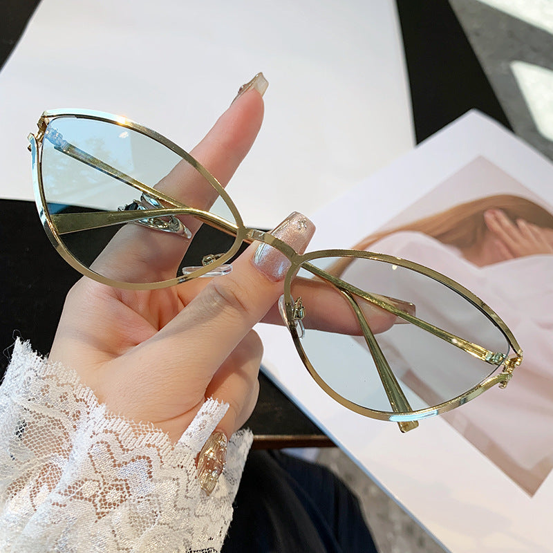 Damen Cat-Eye Sonnenbrille mit elegantem Metallrahmen und UV-Schutz Brehn