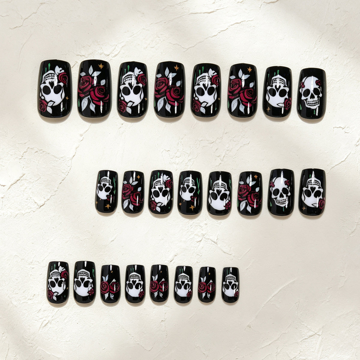 Gothic Skull Nagelkunst Set Brehn