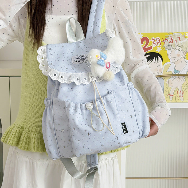 Sternenprint Rüsch-Rucksack Brehn