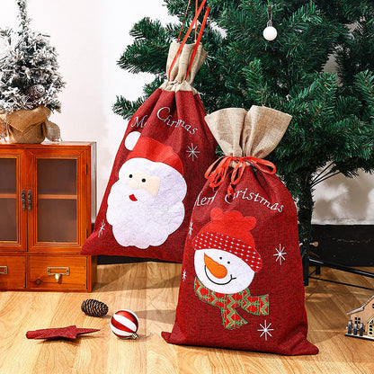 Festlicher Weihnachtsgeschenkesack mit Schneemann-Motiv Brehn