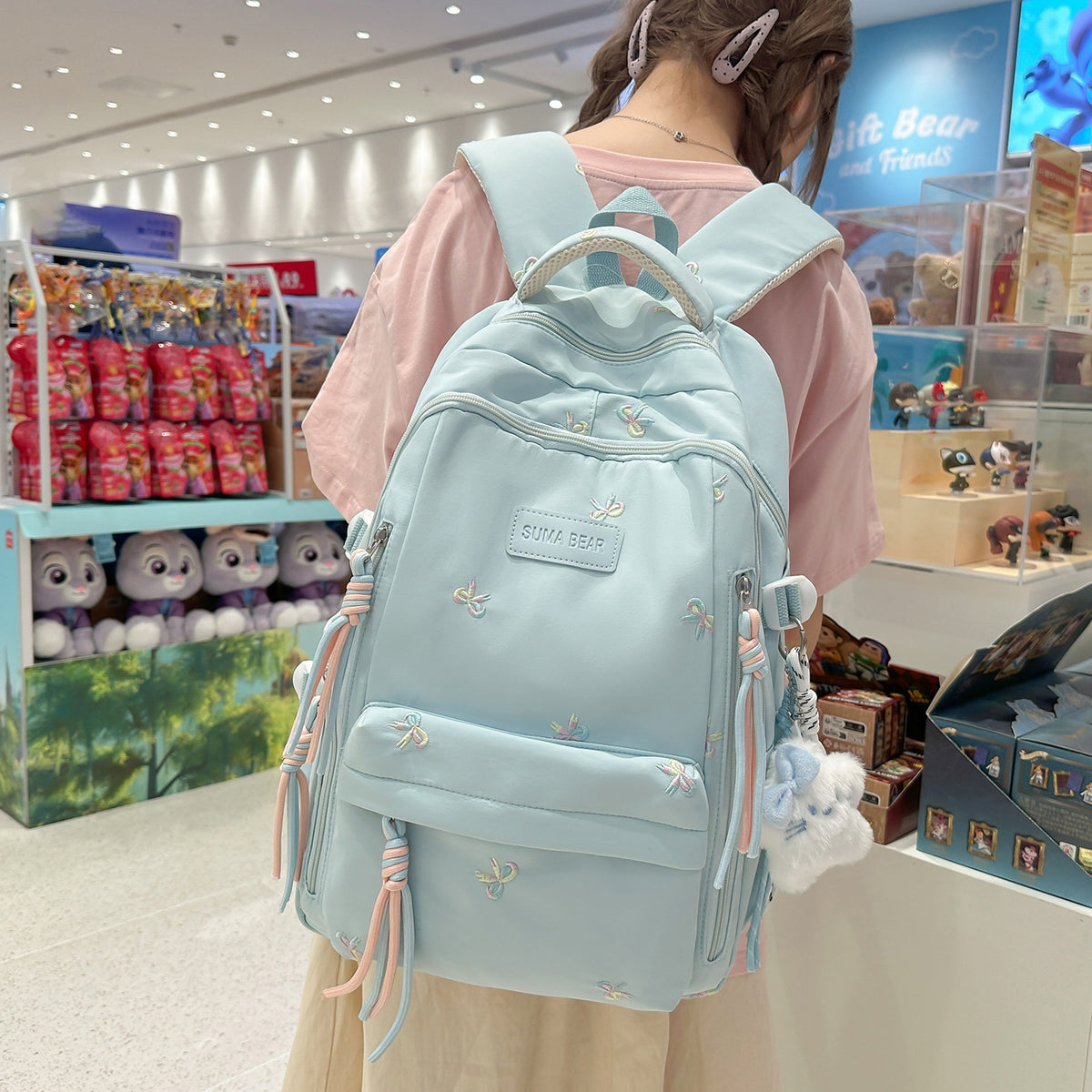 Stylische Bestickte Schulrucksack Brehn