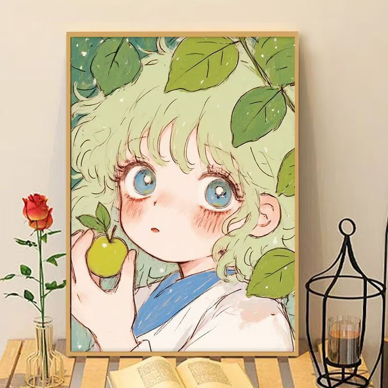 Verspielter Anime Kunstdruck Brehn
