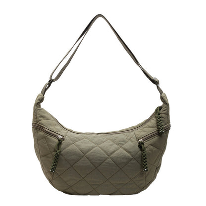 Gepolsterte weiche Stoff Hobo-Handtasche Brehn