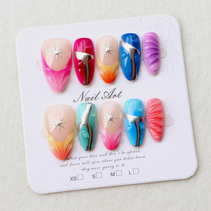 Kreatives Gel-Kunst Press-On Nagelset