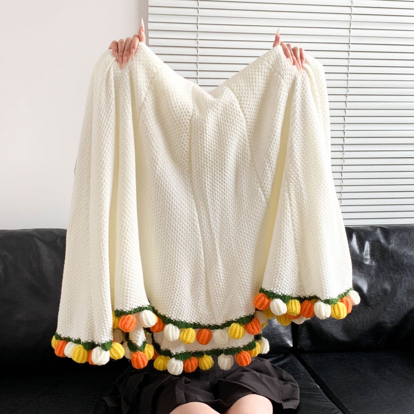 Kuscheliger Blumen-Strickschal Brehn