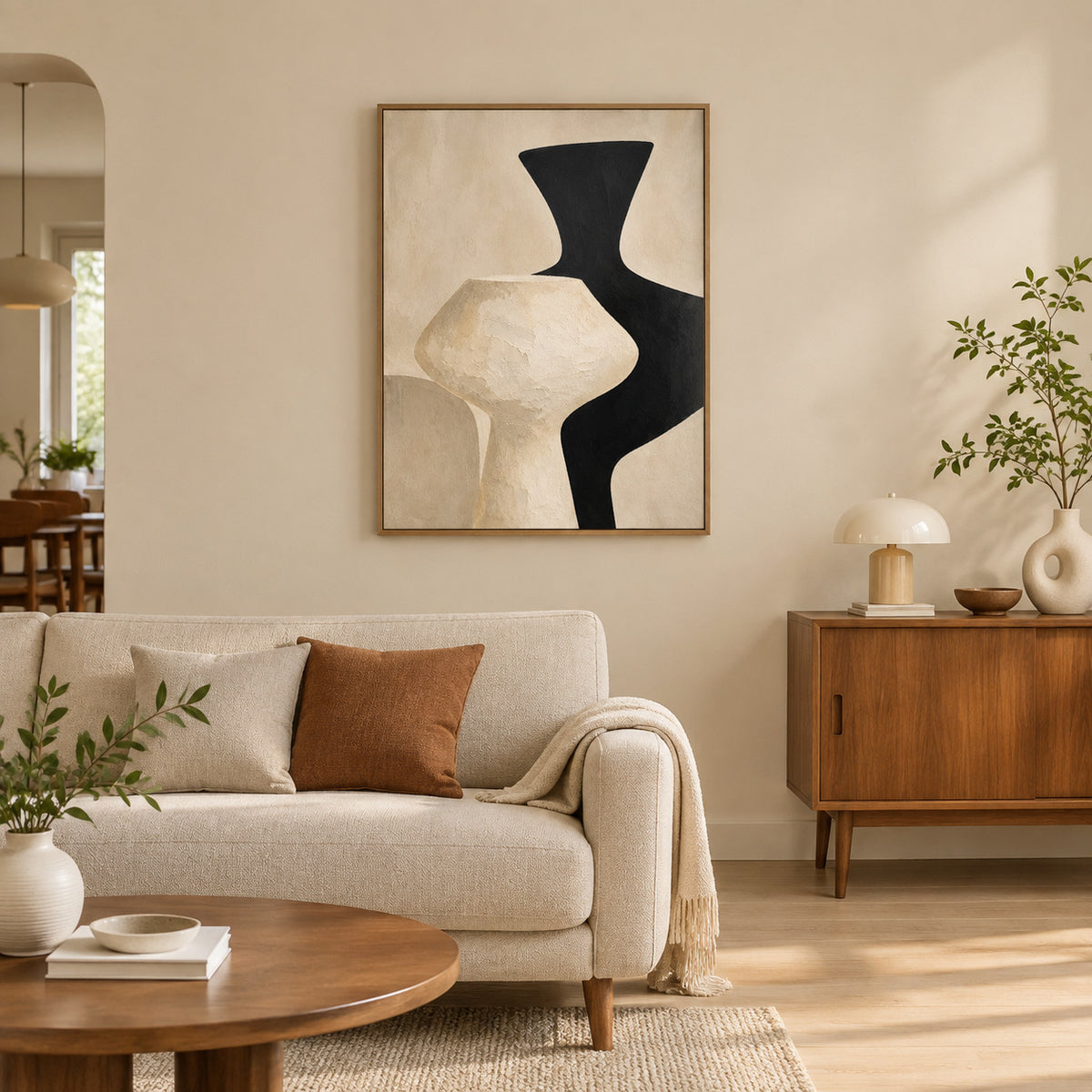 Abstrakte Wandkunst für moderne Innenräume