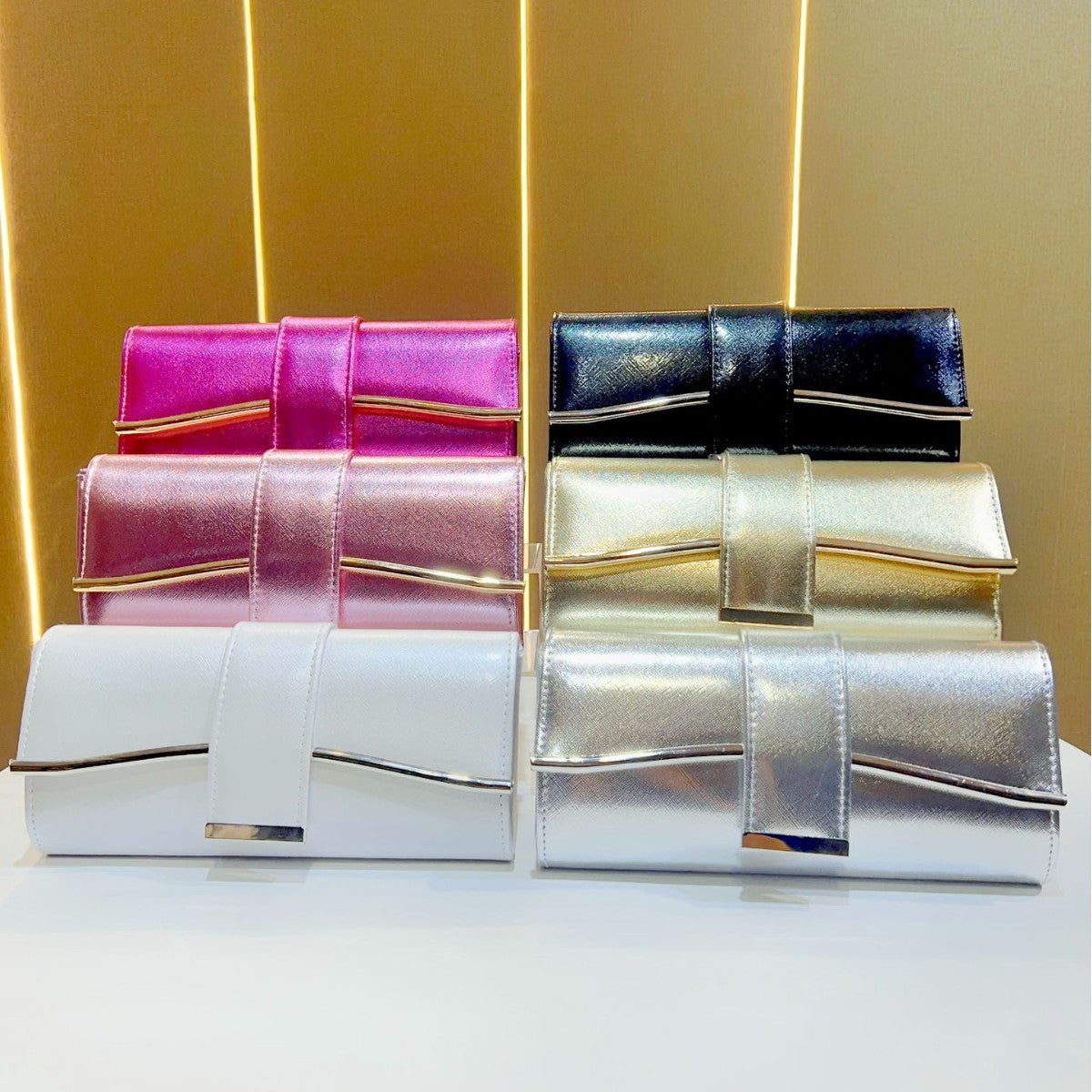 Metallic Abend-Clutch