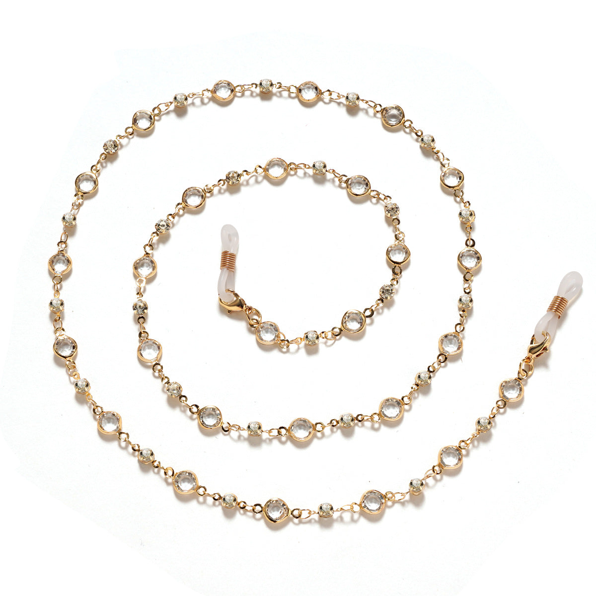 Elegante Strass- und Edelsteinkette für Brillen Brehn