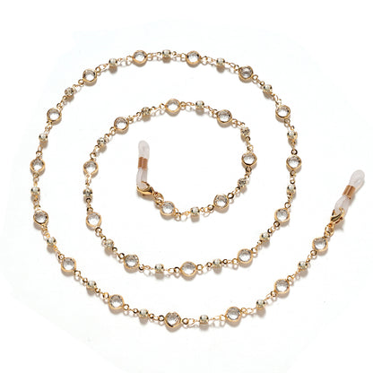Elegante Strass- und Edelsteinkette für Brillen Brehn