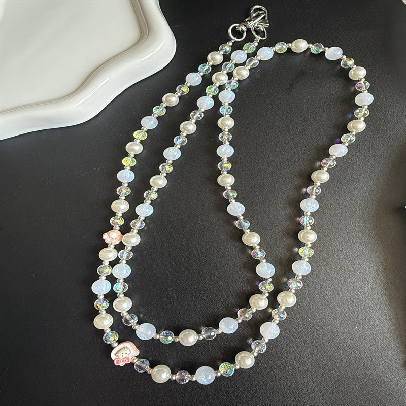 Elegante mehrschichtige Perlenkette Brehn