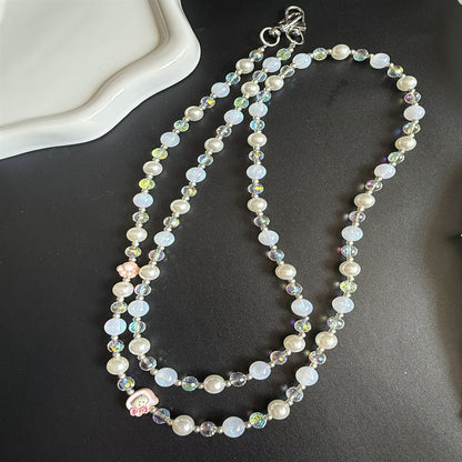 Elegante mehrschichtige Perlenkette Brehn