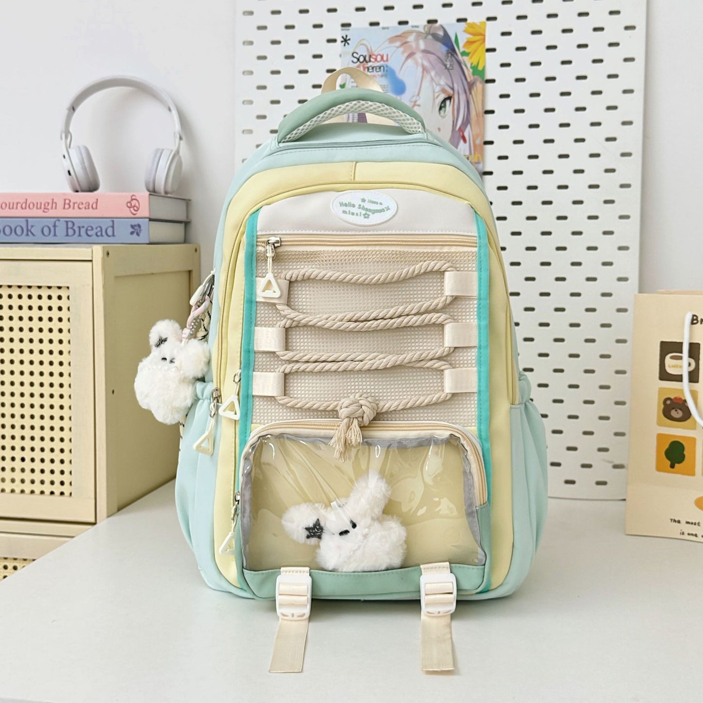 Multi-Funktionale Cartoon-Themen Rucksack mit niedlichen Accessoires