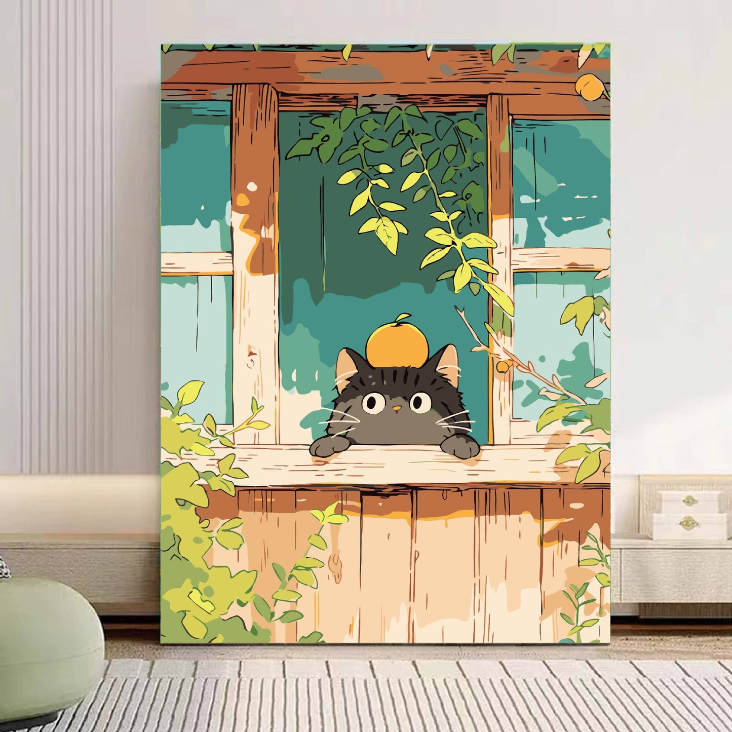 Verspielt Panda Illustration Leinwandkunst Brehn