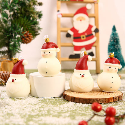 Mini Handgegossene Santa Figurine Dekorative Wachskerze