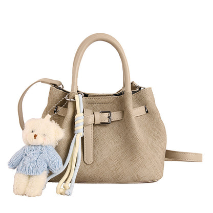 Vintage-Style Textured Handtasche