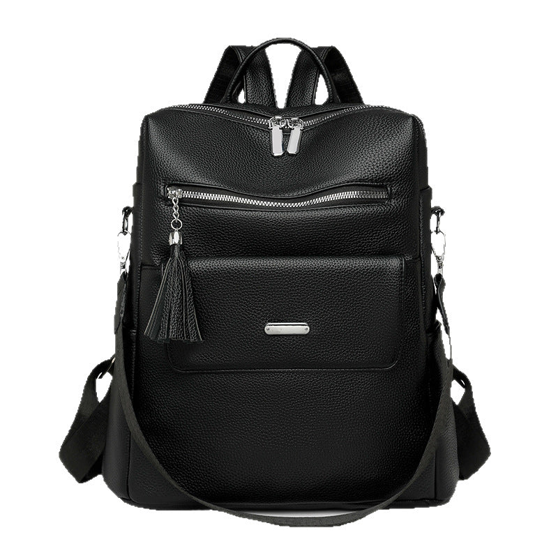 Stylischer Mehrfach-Taschen Leder Rucksack Brehn 1788673935