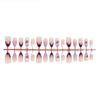 Floral Design Press-On Nail Set Brehn