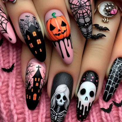 Spooky Halloween Themen Nagelkunst Brehn