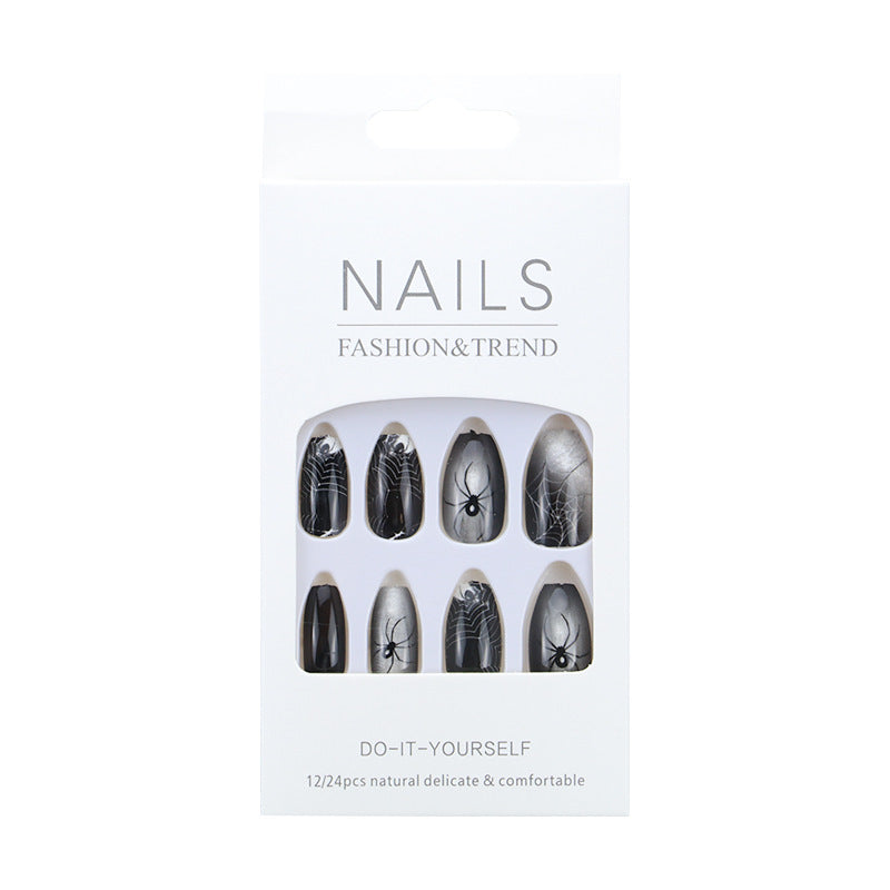 Künstlerisches Grafik Press-On Nagelset Brehn