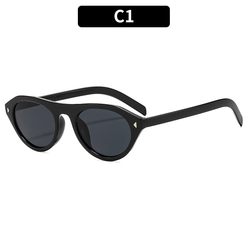Modische Katzenaugen-Sonnenbrille mit Leopardenmuster-Design