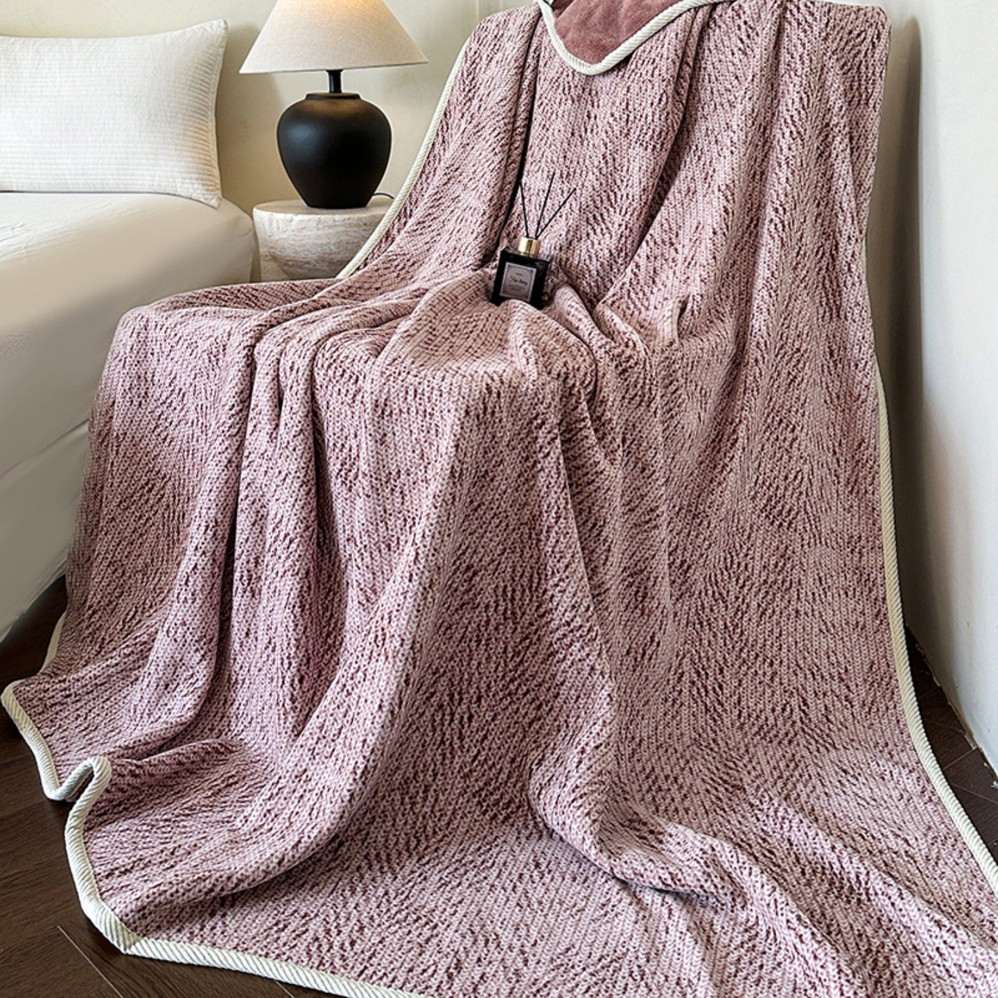 Texturiertes Strickfleece-Decke Brehn